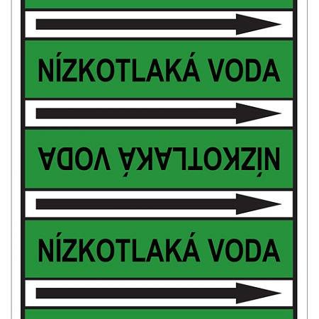 Značení potrubí, nízkotlaká voda